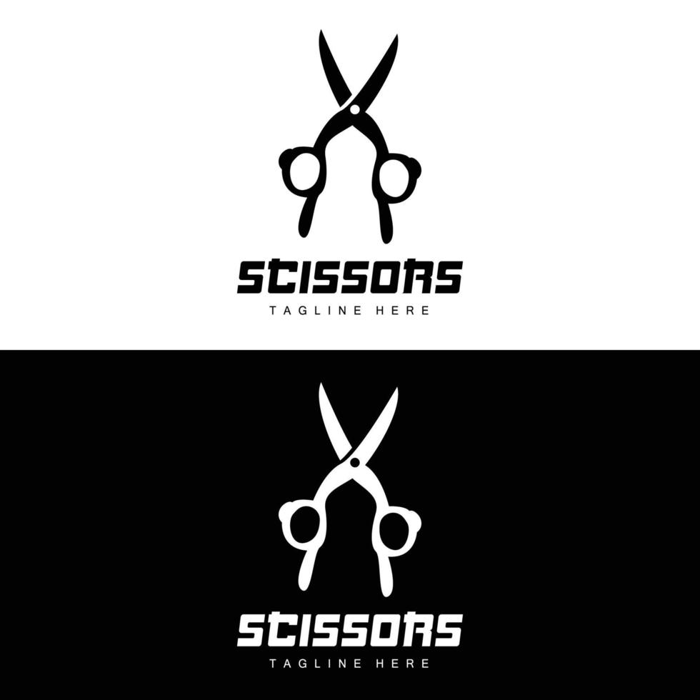 tijeras logo, corte herramientas vector, barbería maquinilla de afeitar tijeras sencillo diseño, ilustración modelo icono vector