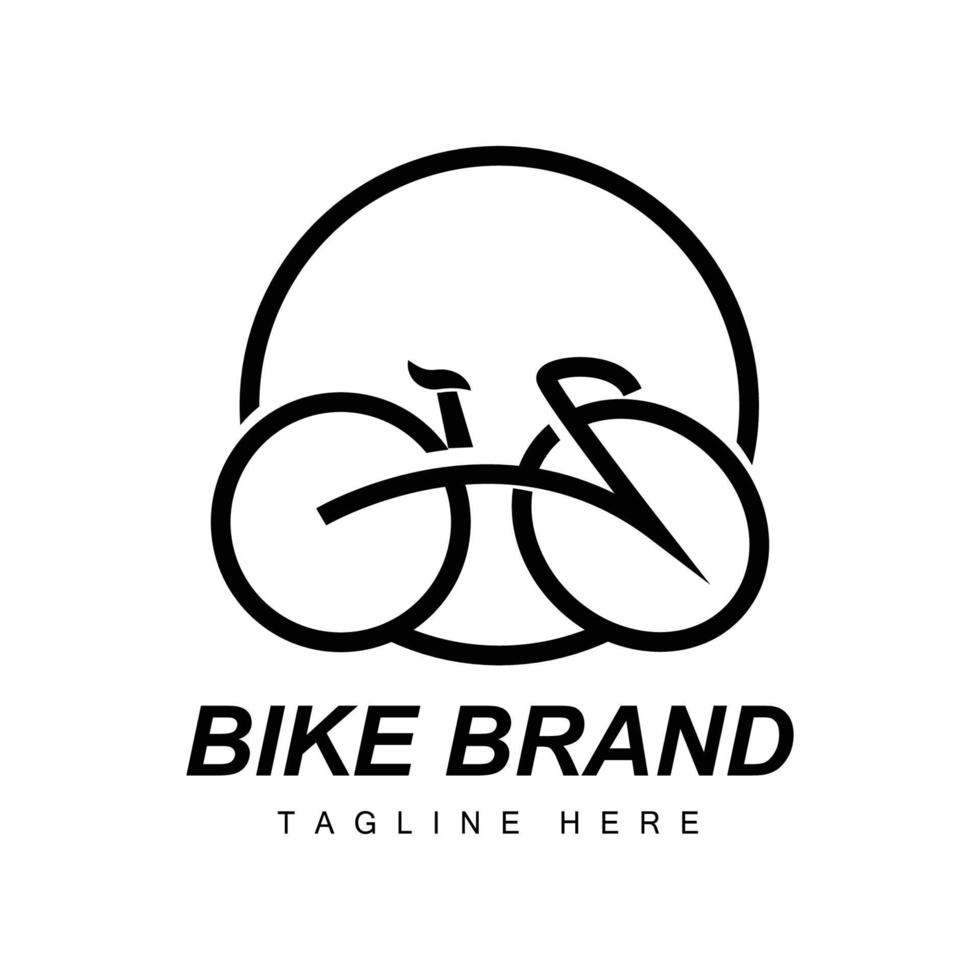 bicicleta logo, vehículo vector, bicicleta silueta icono, sencillo diseño inspiración vector