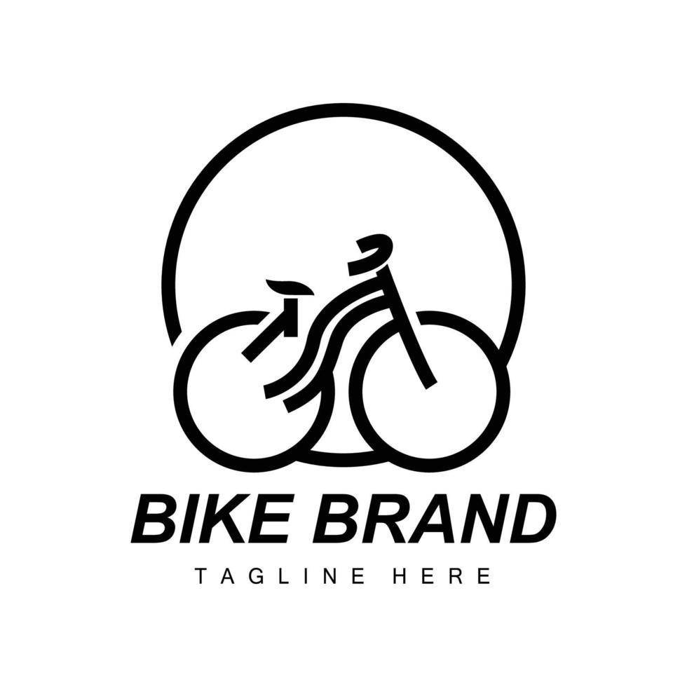 bicicleta logo, vehículo vector, bicicleta silueta icono, sencillo diseño inspiración vector