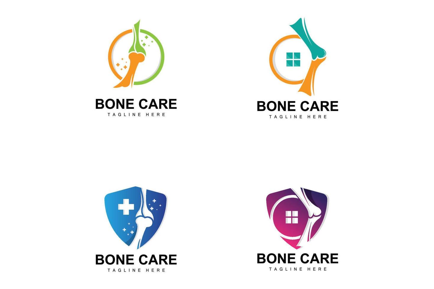 Bone Care Logo, Body Health Vector, Design For Bone Health, Pharmacy, Hospital, Health Product Brand vector