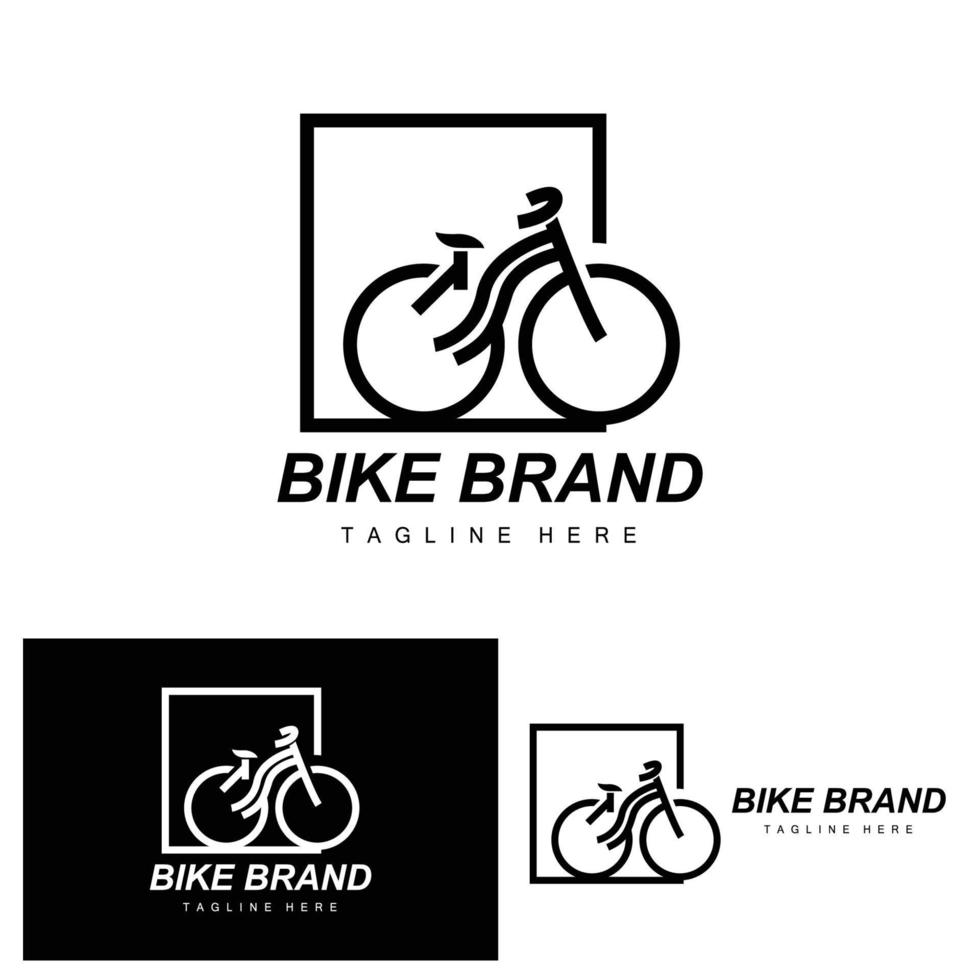 bicicleta logo, vehículo vector, bicicleta silueta icono, sencillo diseño inspiración vector