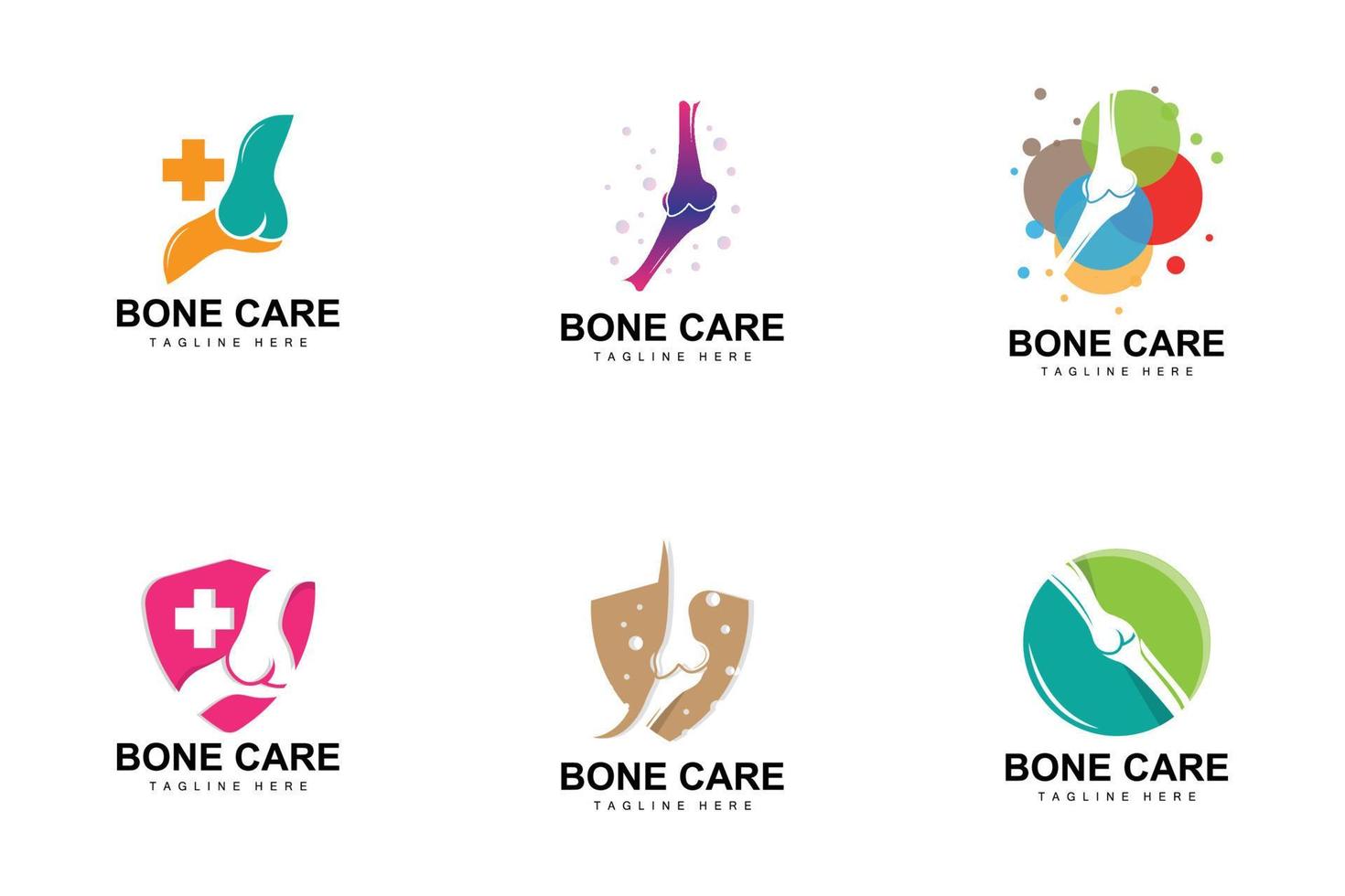 Bone Care Logo, Body Health Vector, Design For Bone Health, Pharmacy, Hospital, Health Product Brand vector