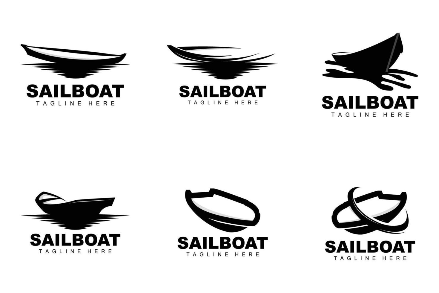 Sailboat Logo,Traditional Asian Boat Vector, Lake Ocean Icon Design, Fishing Boat vector