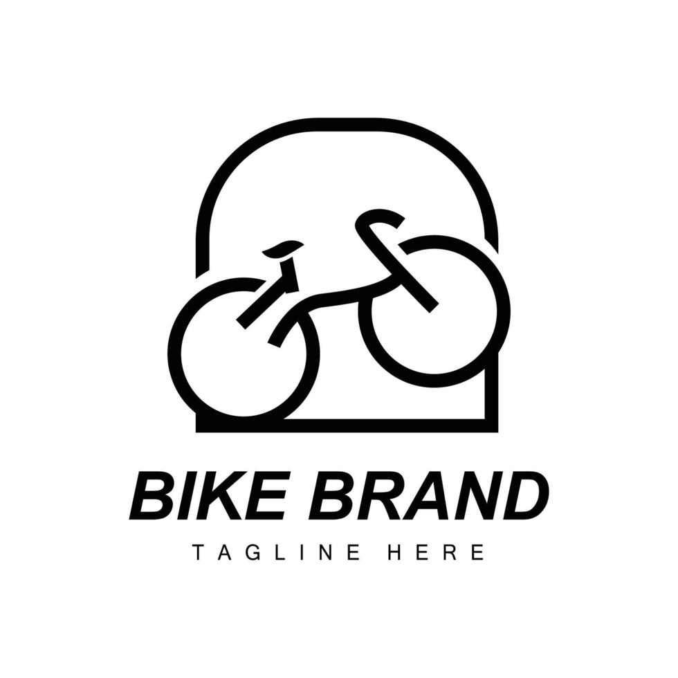 Bicycle Logo, Vehicle Vector, Bicycle Silhouette Icon, Simple Design Inspiration vector