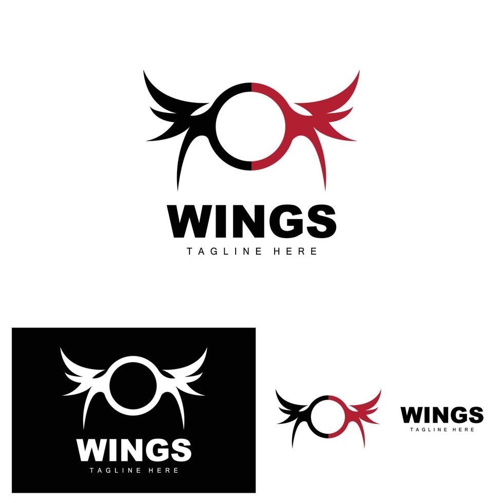 Wings Logo, Phoenix Logo, Bird Wing Vector, Template Illustration, Wing Brand Design vector