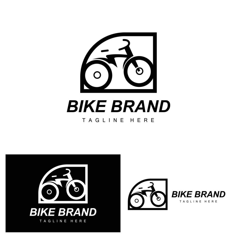 bicicleta logo, vehículo vector, bicicleta silueta icono, sencillo diseño inspiración vector