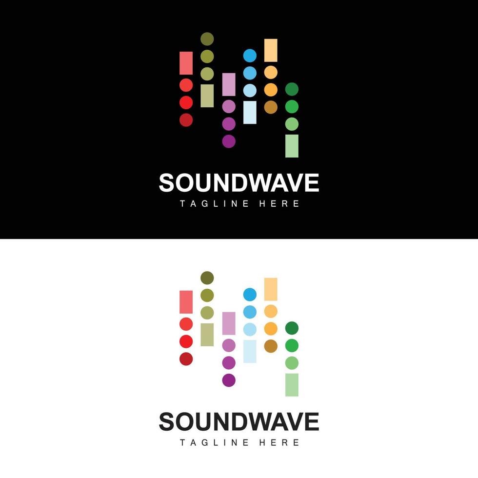 Sound Wave Logo, And Sound Tone Vector Icon Template Music Brand Product