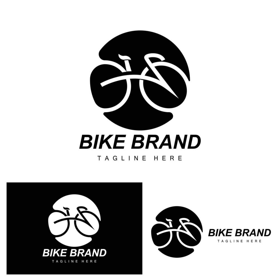 Bicycle Logo, Vehicle Vector, Bicycle Silhouette Icon, Simple Design Inspiration vector