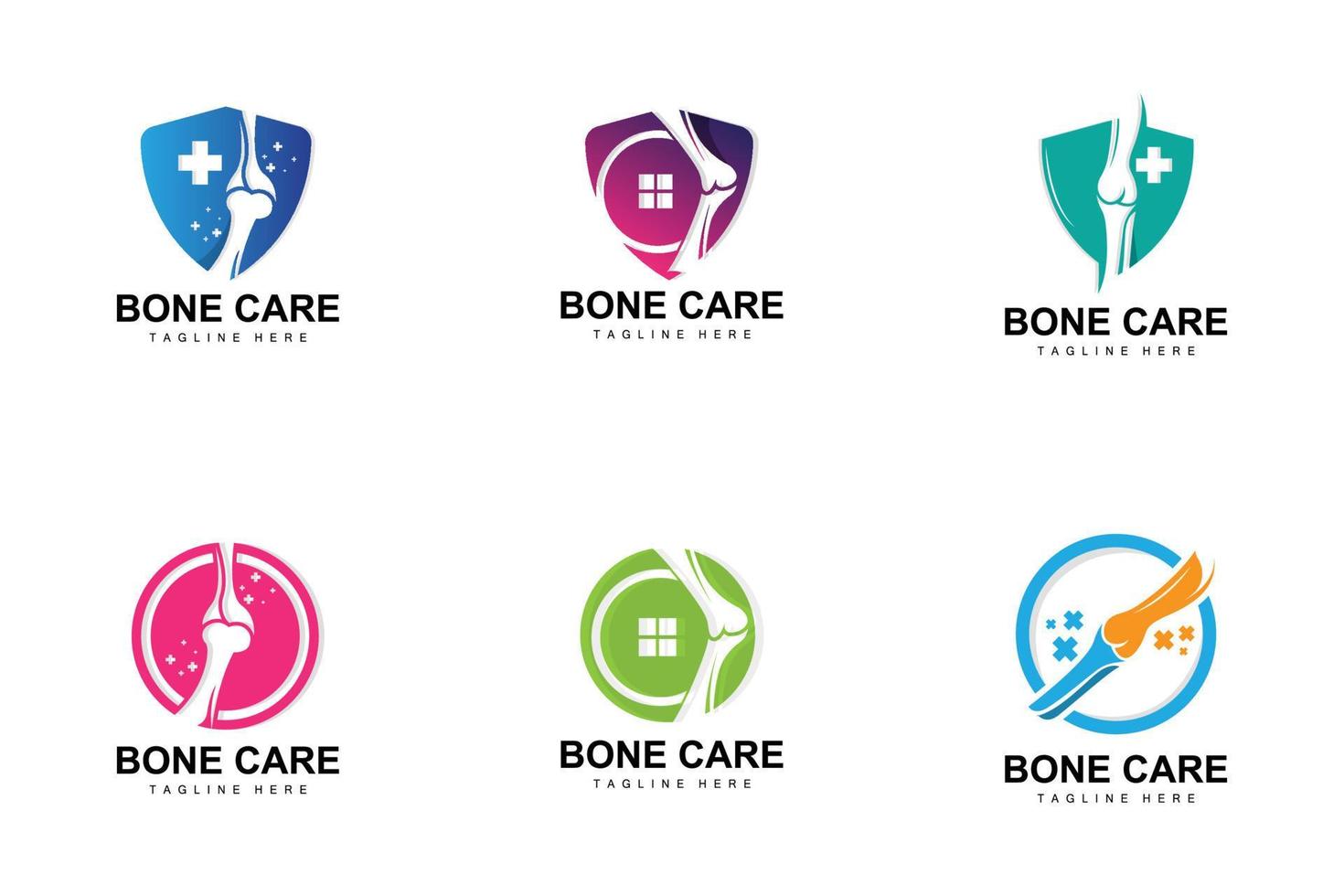 Bone Care Logo, Body Health Vector, Design For Bone Health, Pharmacy, Hospital, Health Product Brand vector