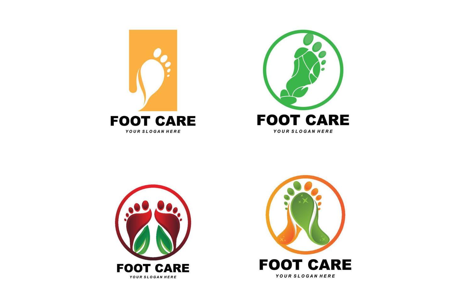 cuidado de los pies diseño de logotipo salud ilustración mujer pedicura salón vector