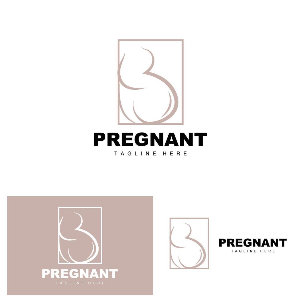 Pregnant Logo, Mom And Baby Health Care Design, Pregnant And Baby Medicine Brand Icon Vector