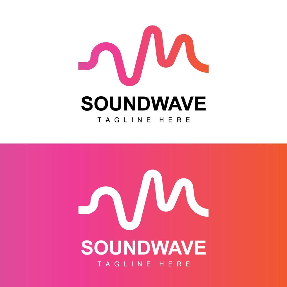 logotipo de onda de sonido y plantilla de icono de vector de tono de sonido producto de marca de música