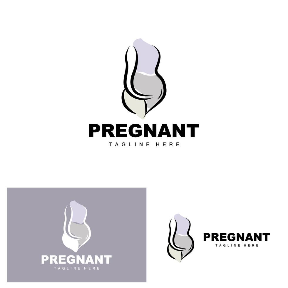 Pregnant Logo, Mom And Baby Health Care Design, Pregnant And Baby Medicine Brand Icon Vector