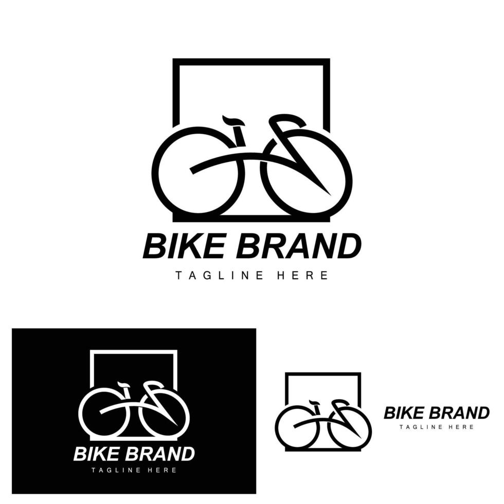 bicicleta logo, vehículo vector, bicicleta silueta icono, sencillo diseño inspiración vector