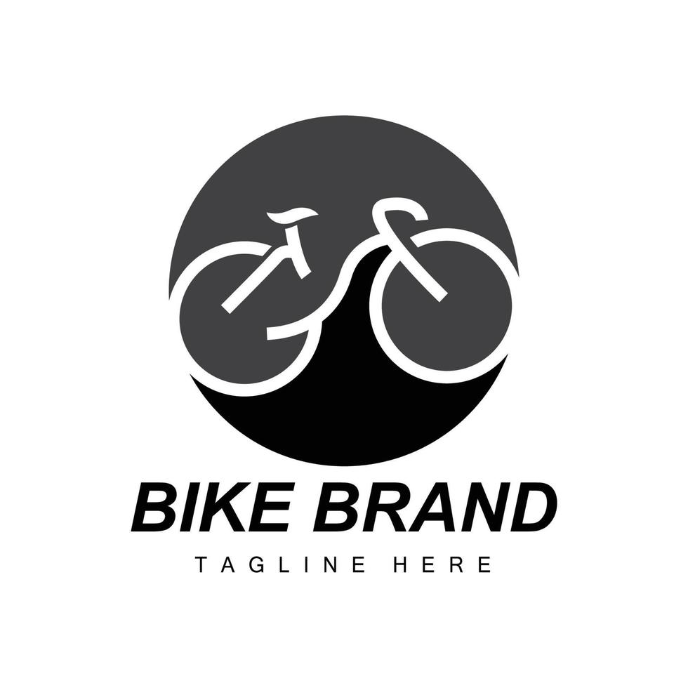 bicicleta logo, vehículo vector, bicicleta silueta icono, sencillo diseño inspiración vector