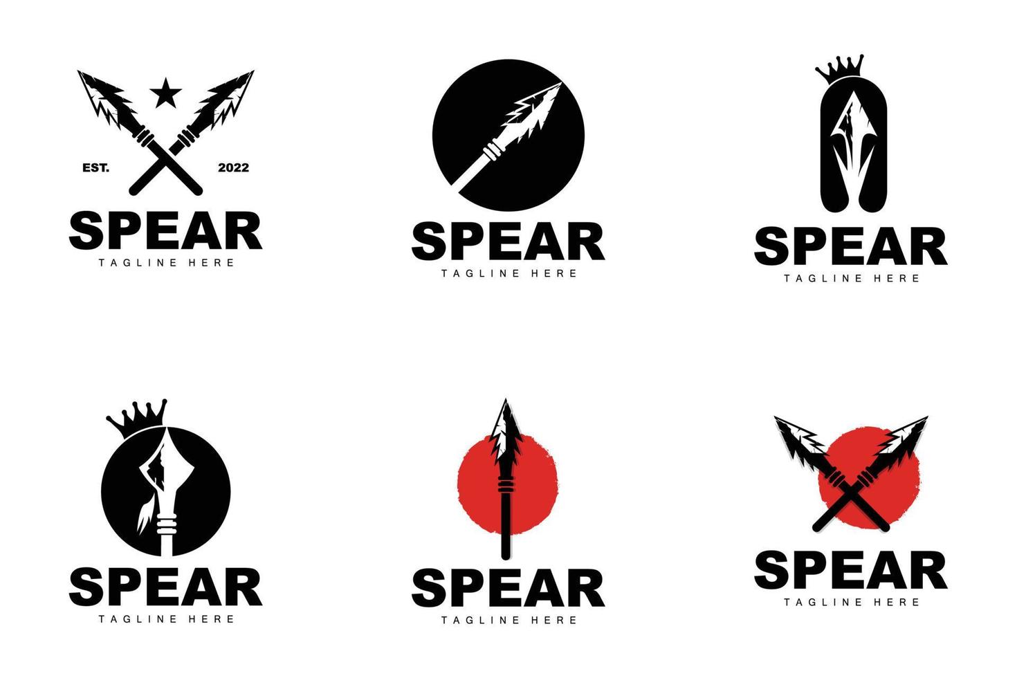 Spear Logo, Long Range Throwing Weapon Target Icon Design, Product And Company Brand Icon Illustration vector