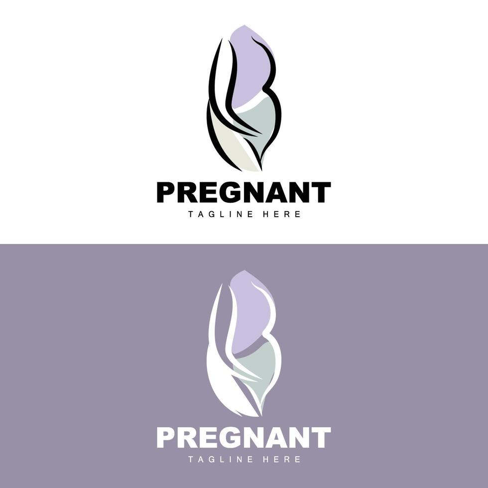 Pregnant Logo, Mom And Baby Health Care Design, Pregnant And Baby Medicine Brand Icon Vector