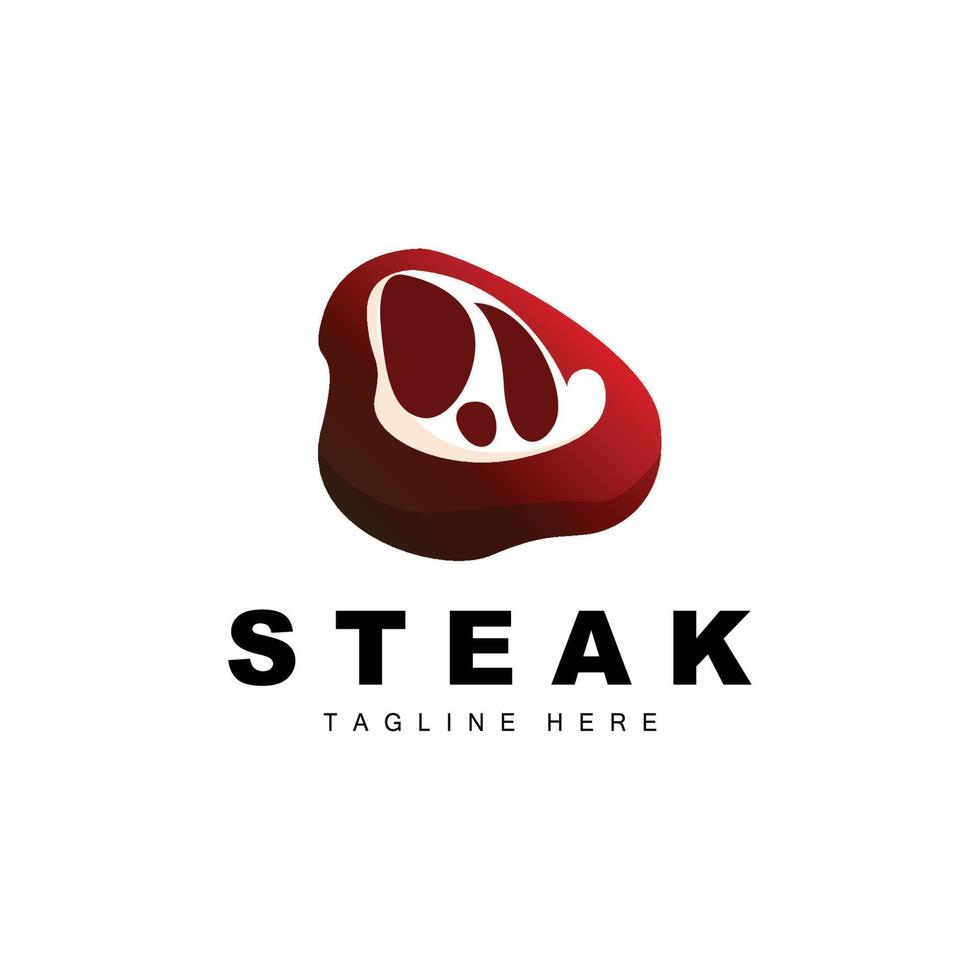 Beef Logo, Meat Steak Vector, Grill Cuisine Design, Steak Restaurant Brand Template Icon vector