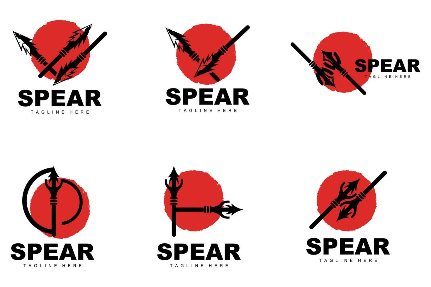 Spear Logo, Long Range Throwing Weapon Target Icon Design, Product And Company Brand Icon Illustration vector