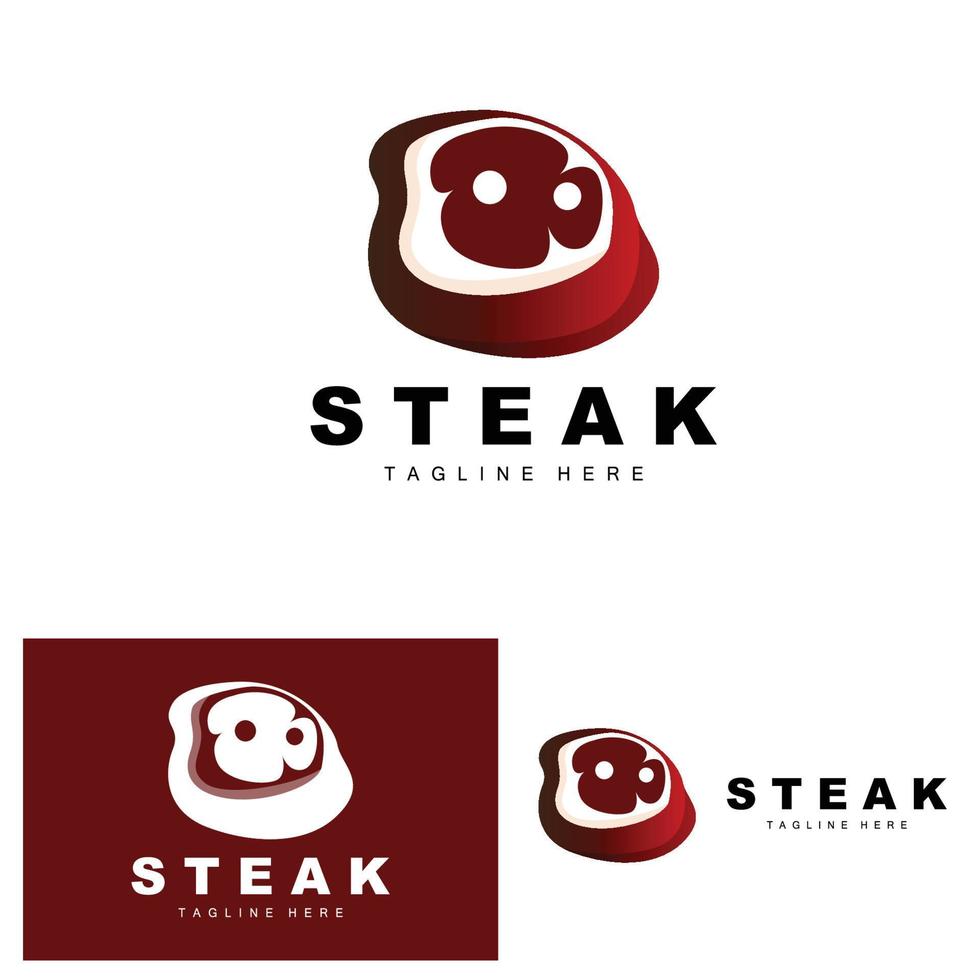 Beef Logo, Meat Steak Vector, Grill Cuisine Design, Steak Restaurant Brand Template Icon vector