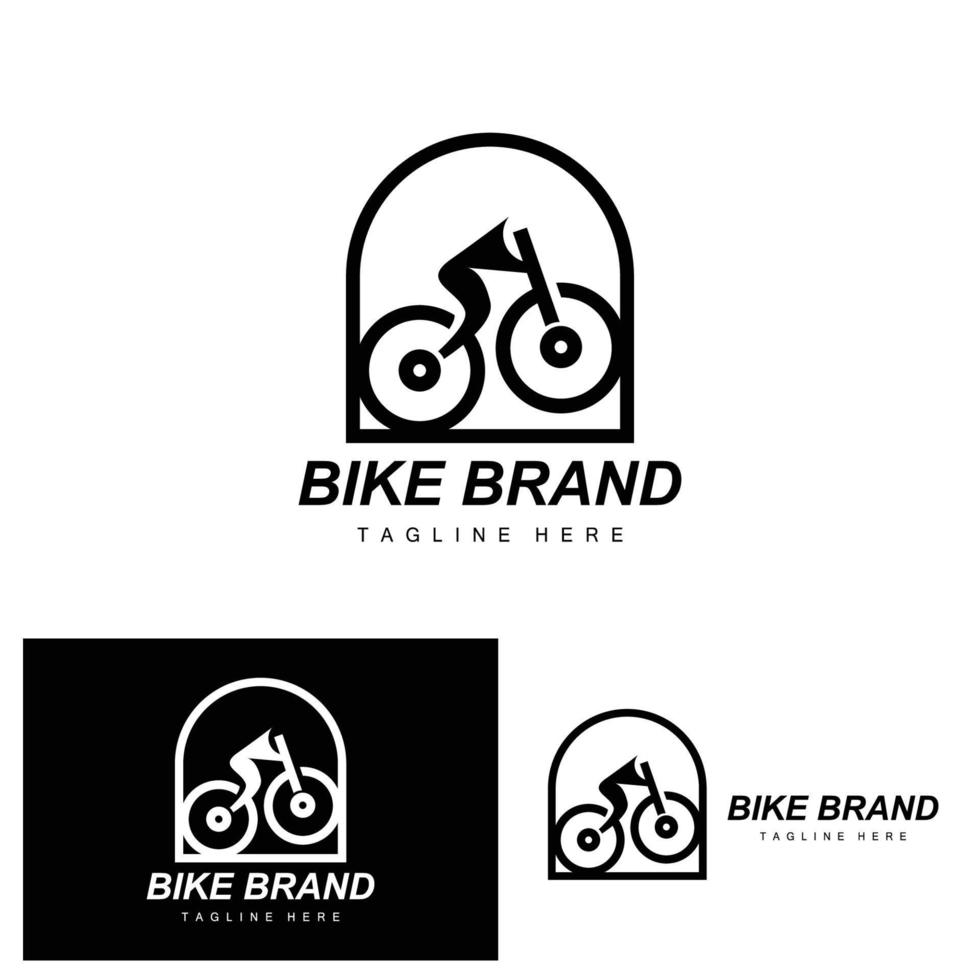 bicicleta logo, vehículo vector, bicicleta silueta icono, sencillo diseño inspiración vector