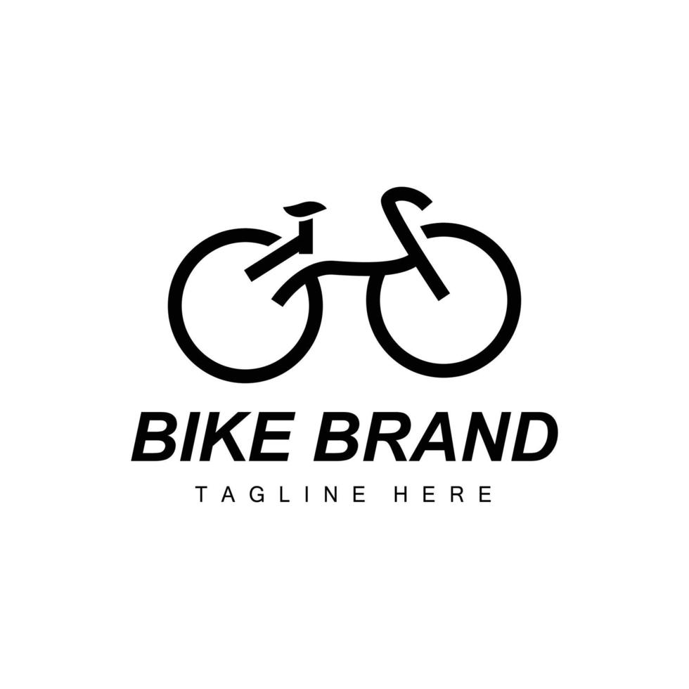 bicicleta logo, vehículo vector, bicicleta silueta icono, sencillo diseño inspiración vector