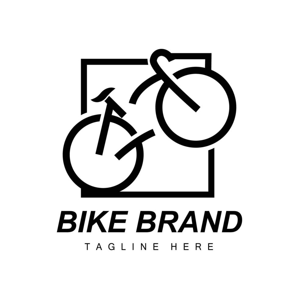 Bicycle Logo, Vehicle Vector, Bicycle Silhouette Icon, Simple Design Inspiration vector