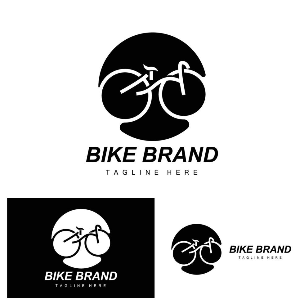 bicicleta logo, vehículo vector, bicicleta silueta icono, sencillo diseño inspiración vector