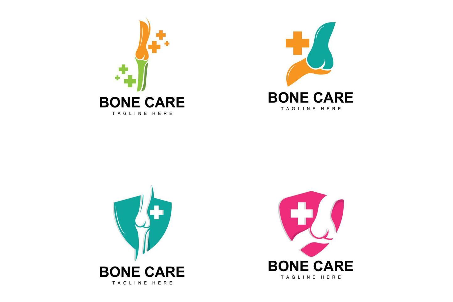 Bone Care Logo, Body Health Vector, Design For Bone Health, Pharmacy, Hospital, Health Product Brand vector