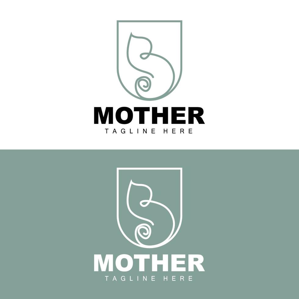 Pregnant Logo, Mom And Baby Health Care Design, Pregnant And Baby Medicine Brand Icon Vector