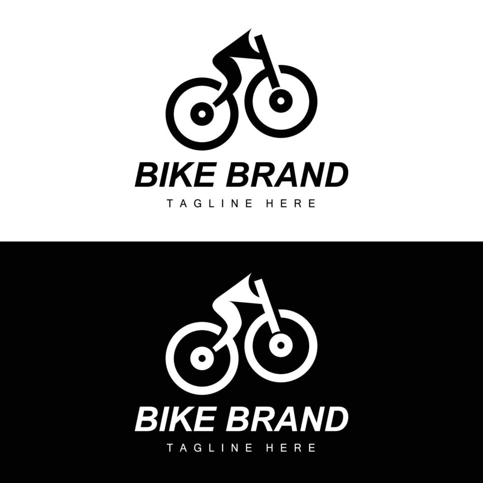 bicicleta logo, vehículo vector, bicicleta silueta icono, sencillo diseño inspiración vector