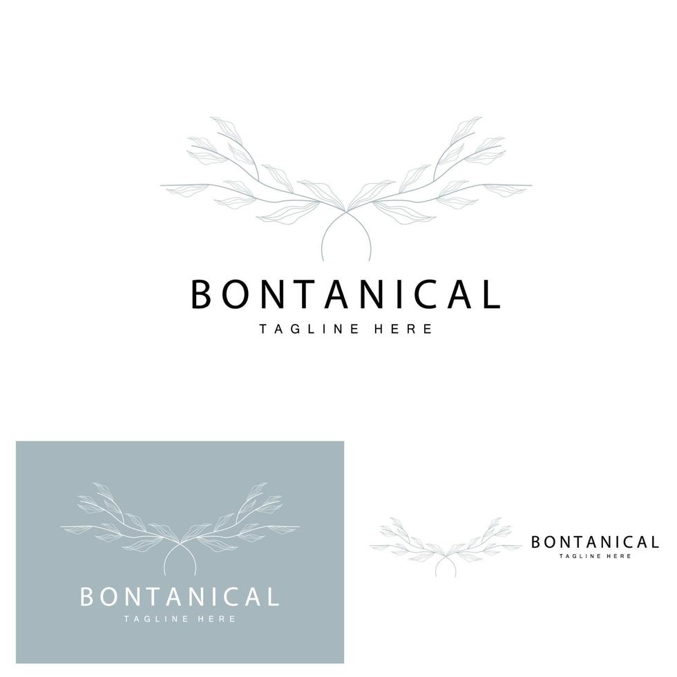 Floral Logo, Leaves And Flowers Botanical Garden Vector, Floral Design Of Life vector