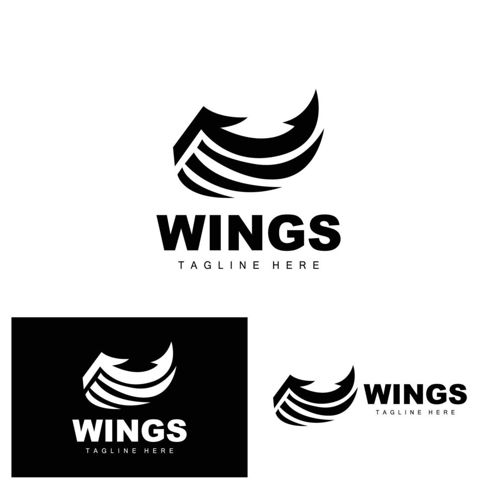 Wings Logo, Phoenix Logo, Bird Wing Vector, Template Illustration, Wing Brand Design vector