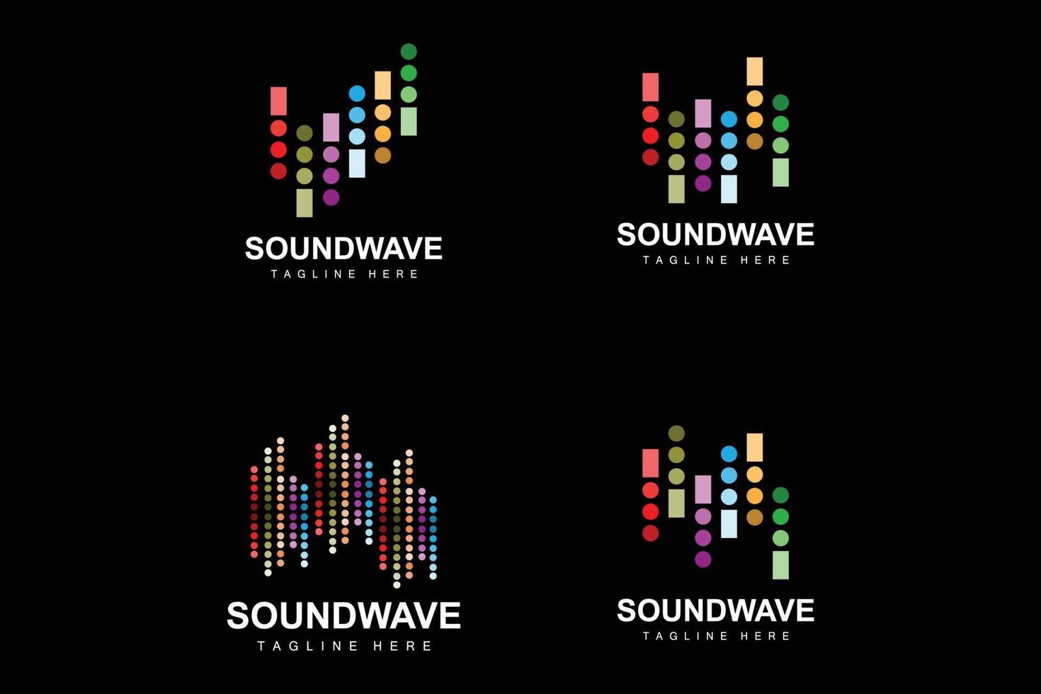 Sound Wave Logo, And Sound Tone Vector Icon Template Music Brand Product