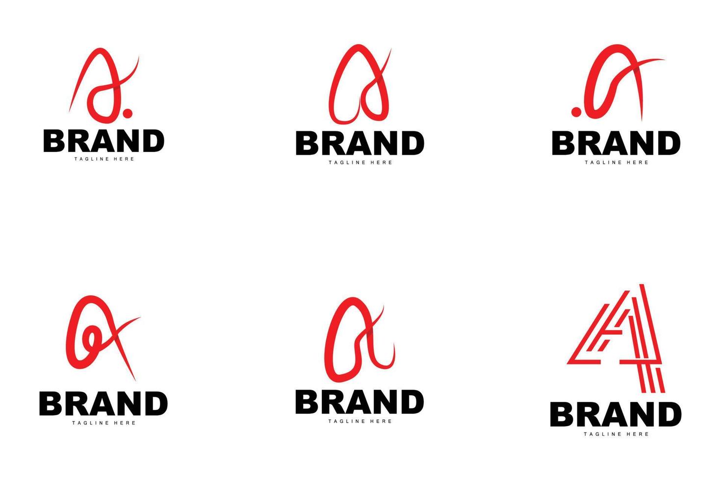 A Letter Logo, Logotype Design Simple Concept, Vector Alphabet Icon Template