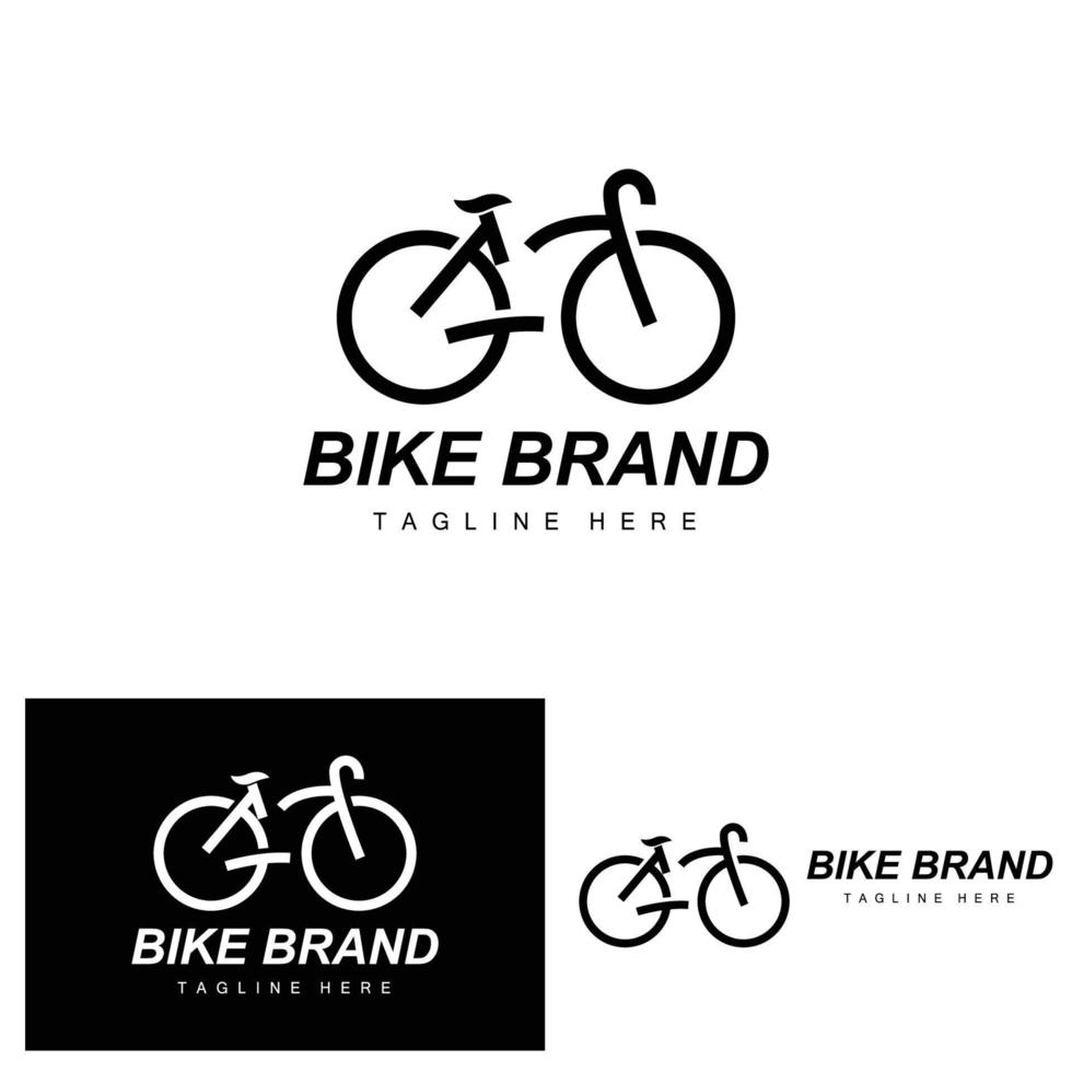 bicicleta logo, vehículo vector, bicicleta silueta icono, sencillo diseño inspiración vector