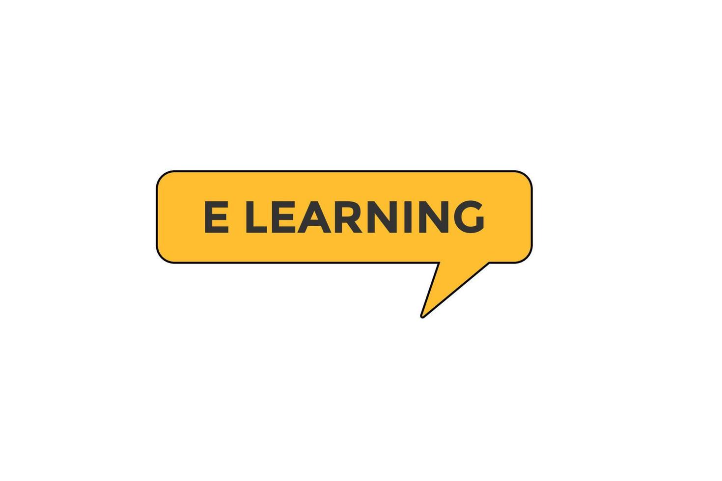 elearning button vectors.sign label speech bubble elearning vector