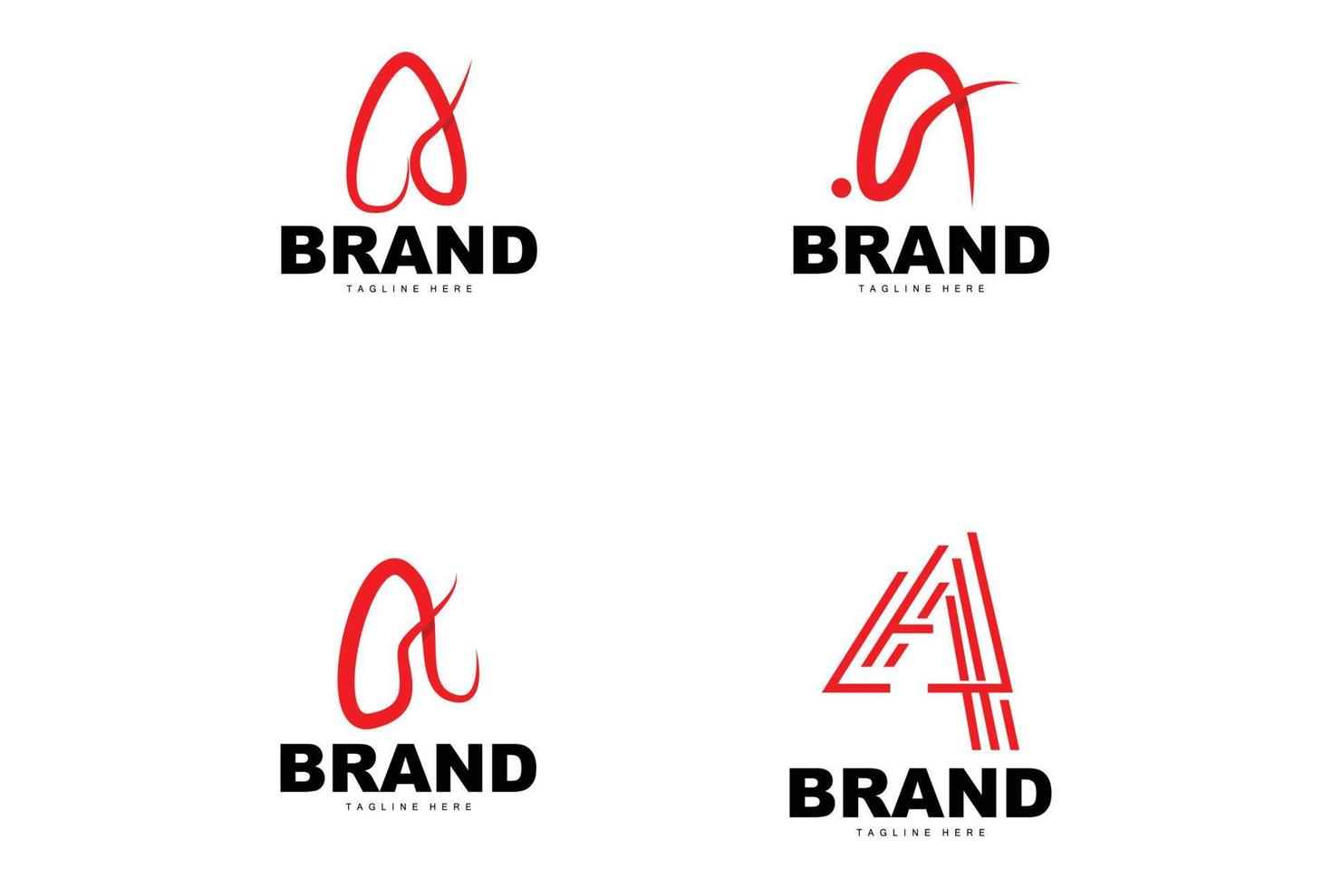 A Letter Logo, Logotype Design Simple Concept, Vector Alphabet Icon Template