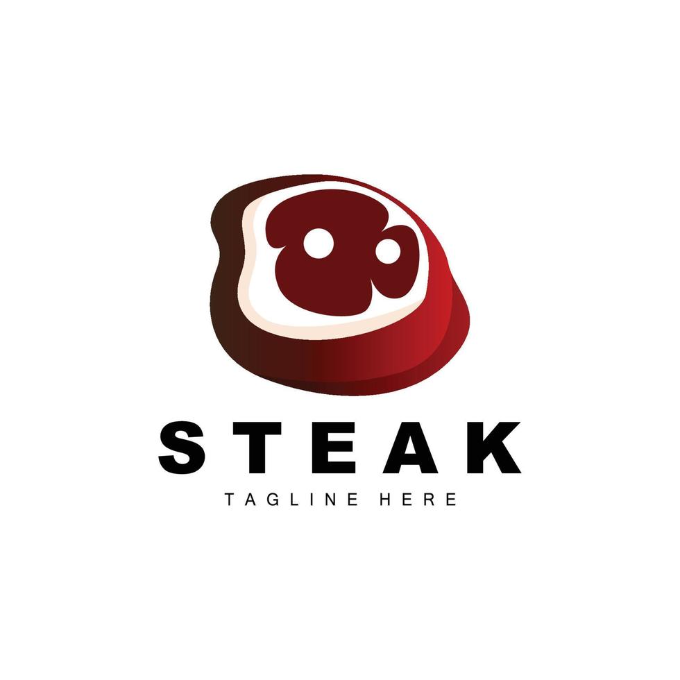 Beef Logo, Meat Steak Vector, Grill Cuisine Design, Steak Restaurant Brand Template Icon vector