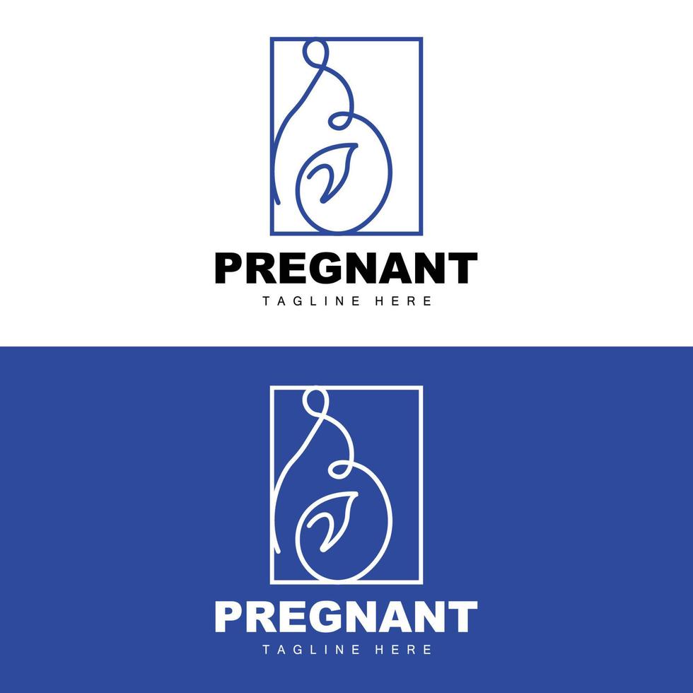 embarazada logo, mamá y bebé salud cuidado diseño, embarazada y bebé medicina marca icono vector
