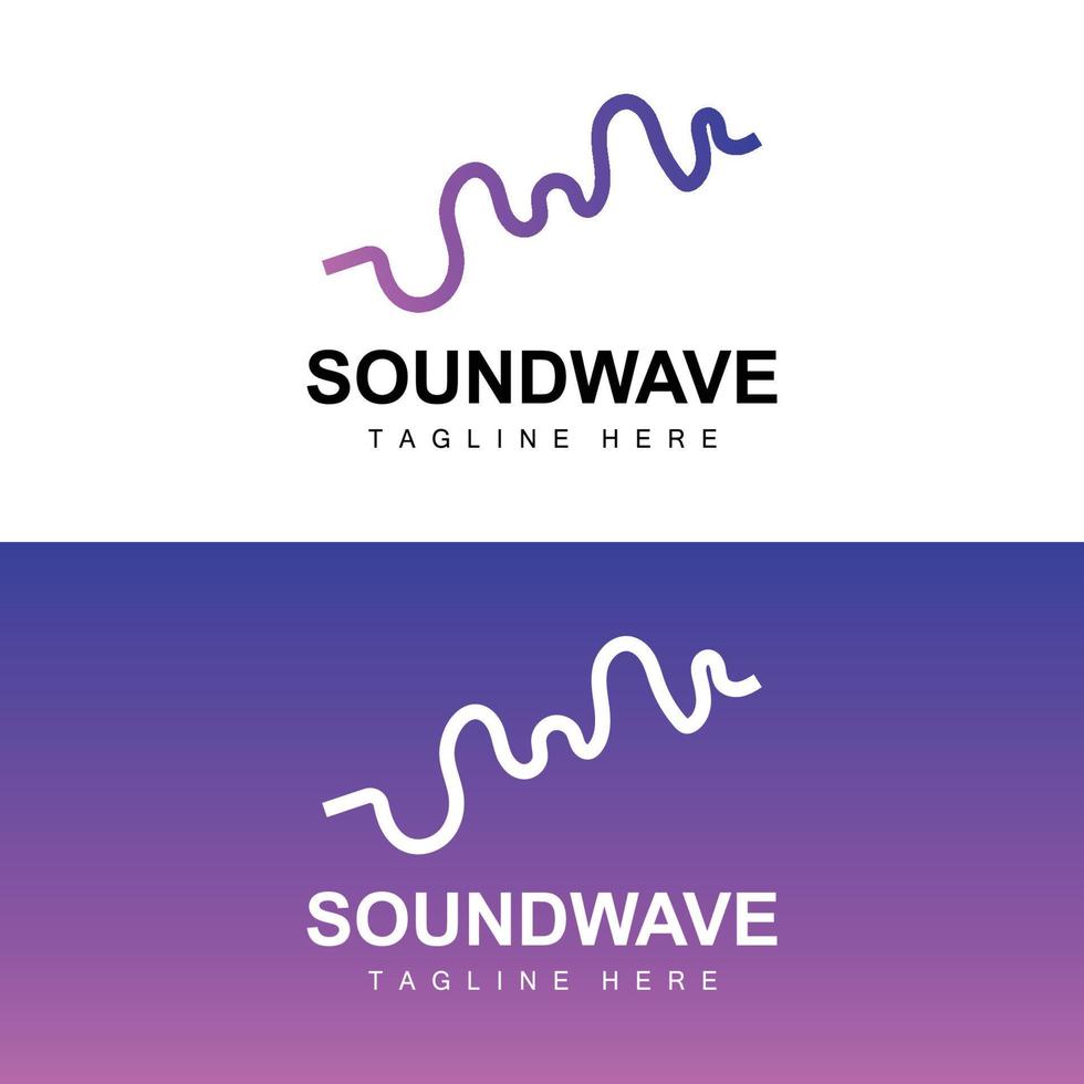 logotipo de onda de sonido y plantilla de icono de vector de tono de sonido producto de marca de música