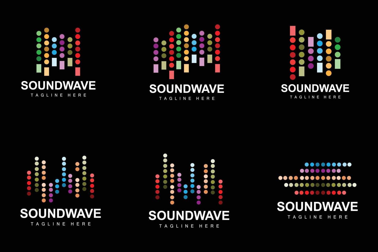 Sound Wave Logo, And Sound Tone Vector Icon Template Music Brand Product