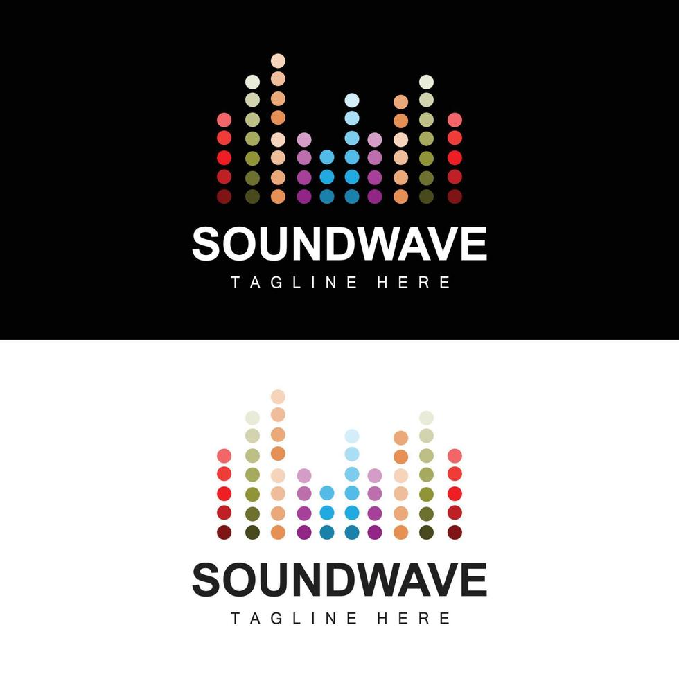 Sound Wave Logo, And Sound Tone Vector Icon Template Music Brand Product