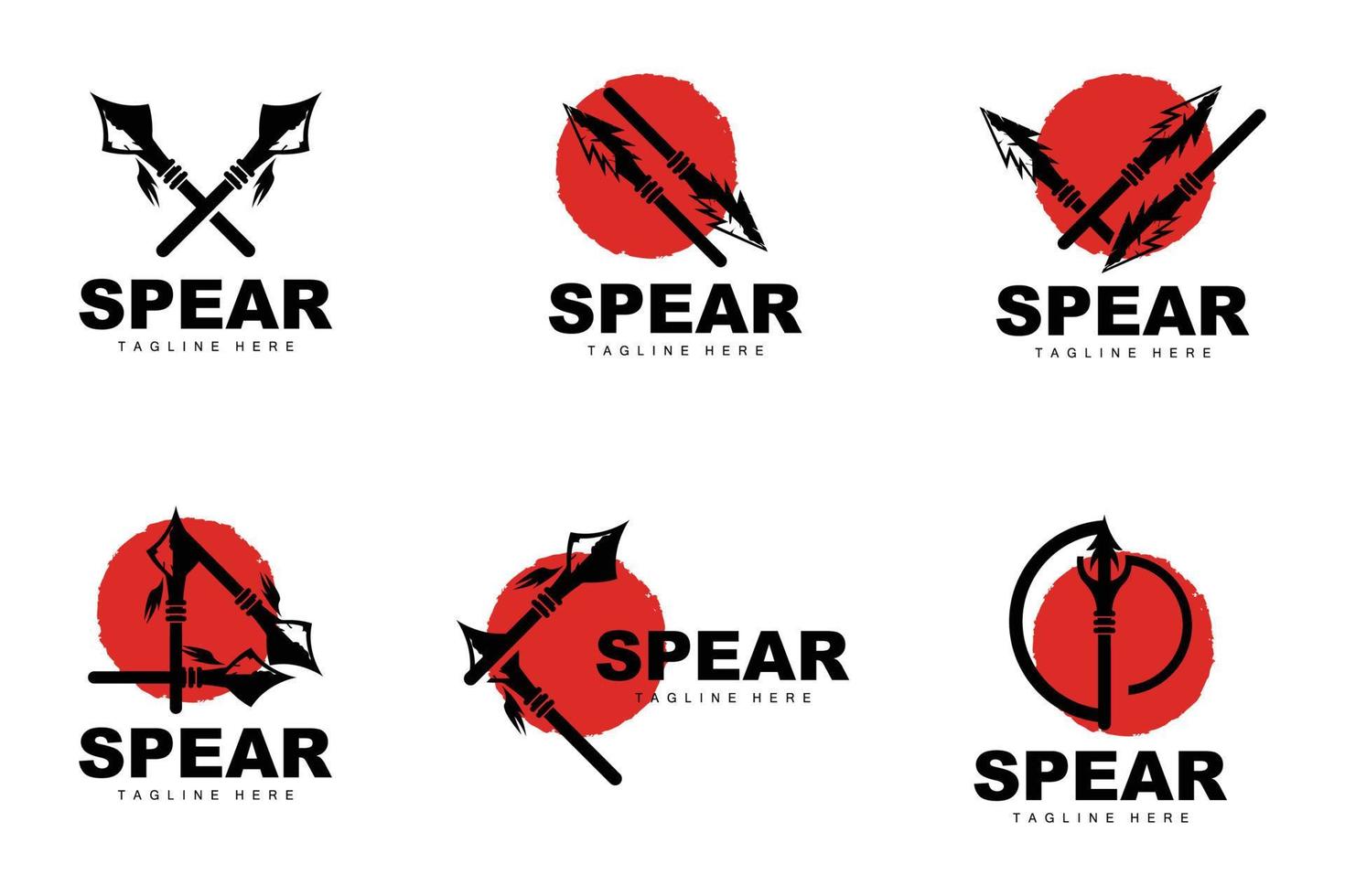 Spear Logo, Long Range Throwing Weapon Target Icon Design, Product And Company Brand Icon Illustration vector