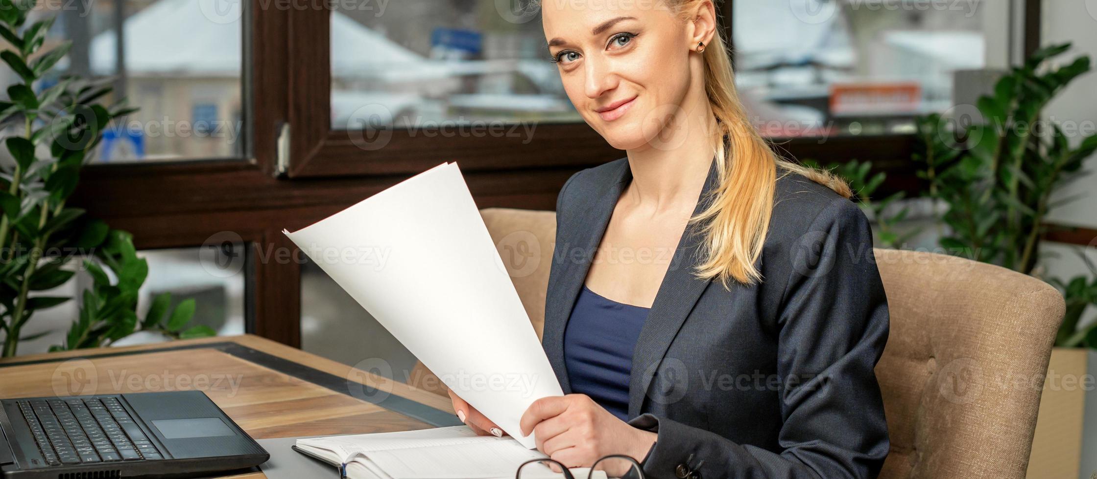 Portrait of a young businesswoman photo