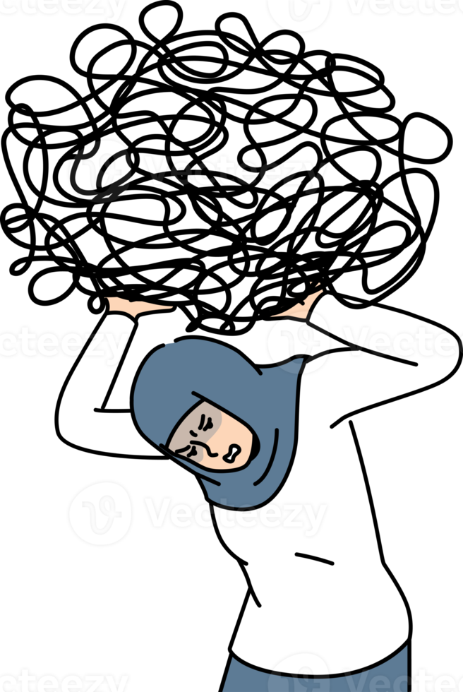 Free Arabic businesswoman carry heavy messy load 21476372 PNG with