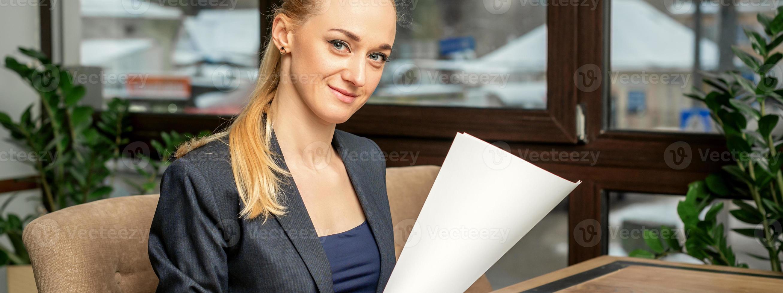 Portrait of a young businesswoman photo