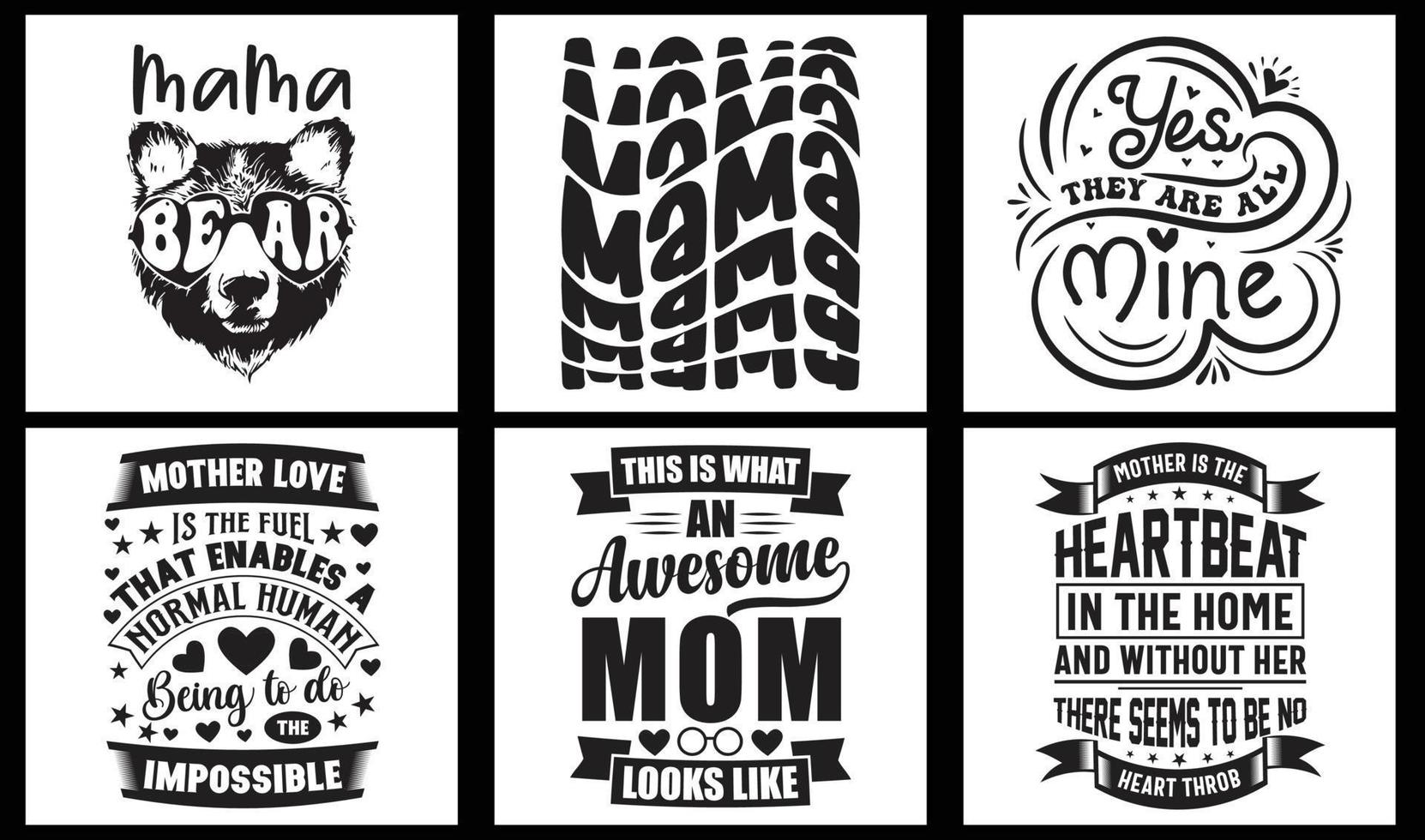 Mom svg t shirt design bundle, mama svg t shirt design for print on demand vector