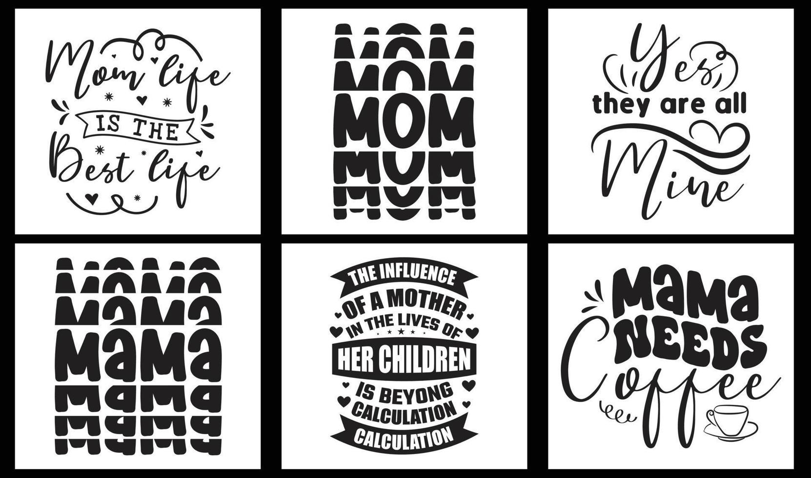 mamá svg t camisa diseño manojo, mamá svg t camisa diseño para impresión en demanda vector