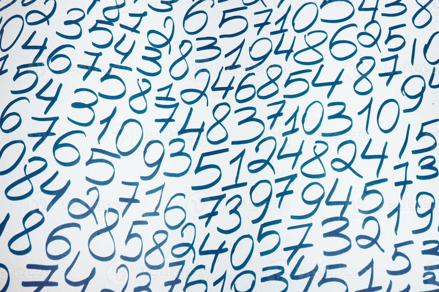 Background of numbers. from zero to nine. Finance data concept. Mathematic. Seamless pattern with numbers. financial crisis concept. Business success. photo